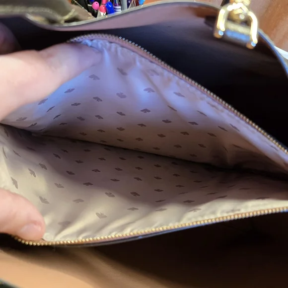 KATE SPADE EUC Eva Bronze Leather Tote TOTE & DUST BAG ONLY - Picture 9 of 10